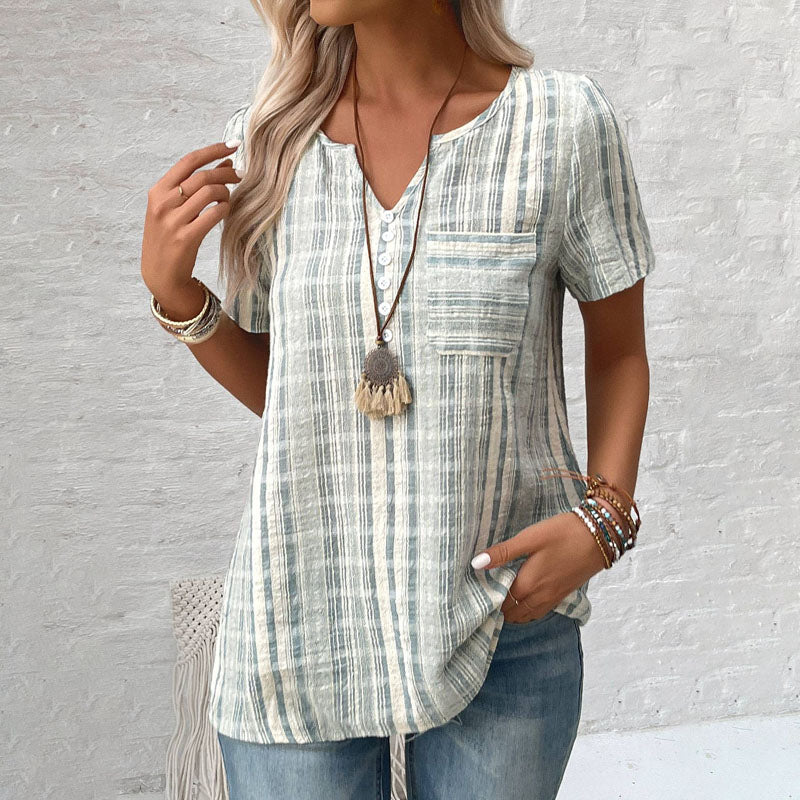 Blouse Rayée Décontractée