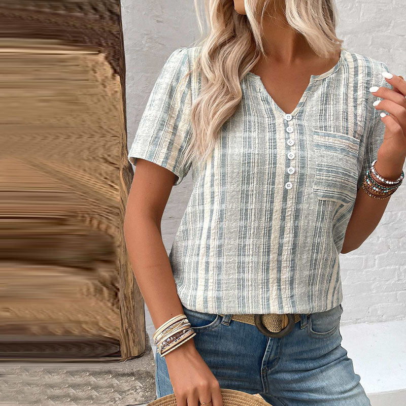 Blouse Rayée Décontractée