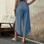 【Coton Et Lin】Pantalon Décontracté Confortable